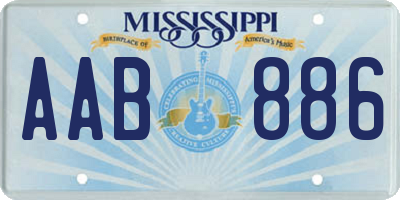 MS license plate AAB886
