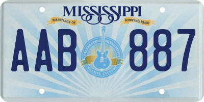 MS license plate AAB887