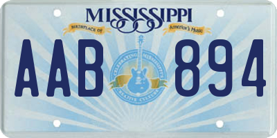 MS license plate AAB894