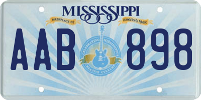 MS license plate AAB898