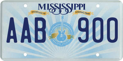 MS license plate AAB900