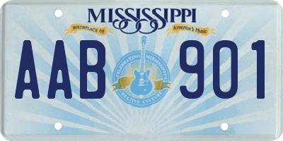 MS license plate AAB901