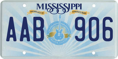 MS license plate AAB906