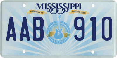 MS license plate AAB910
