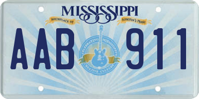 MS license plate AAB911