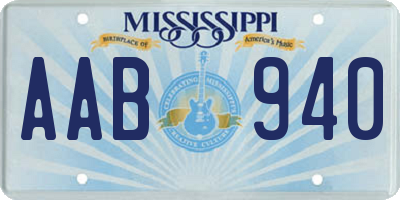 MS license plate AAB940