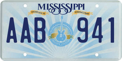 MS license plate AAB941