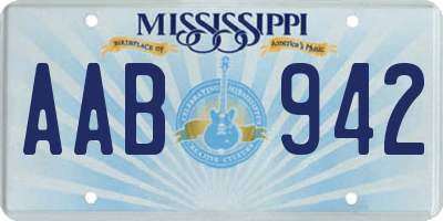 MS license plate AAB942