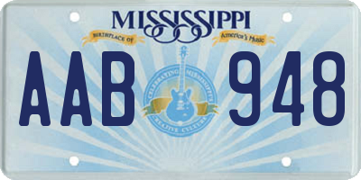 MS license plate AAB948