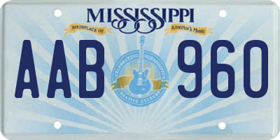 MS license plate AAB960