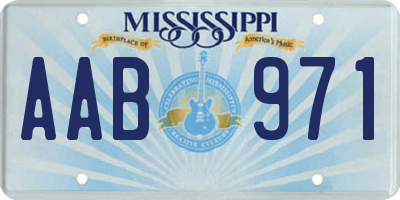 MS license plate AAB971