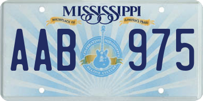 MS license plate AAB975