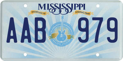 MS license plate AAB979