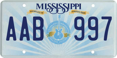 MS license plate AAB997