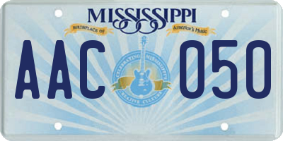 MS license plate AAC050