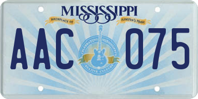 MS license plate AAC075