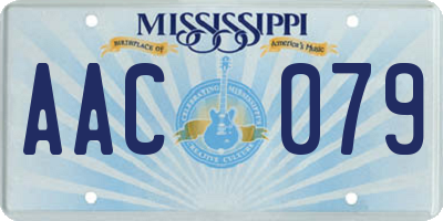 MS license plate AAC079