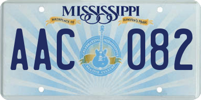 MS license plate AAC082