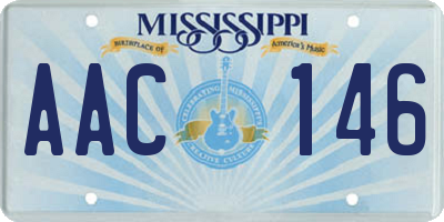 MS license plate AAC146