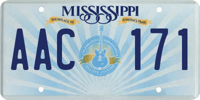 MS license plate AAC171