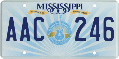 MS license plate AAC246