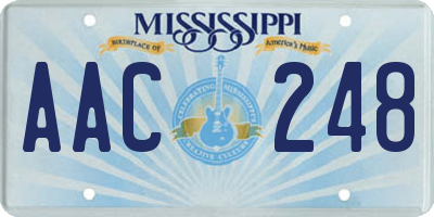 MS license plate AAC248