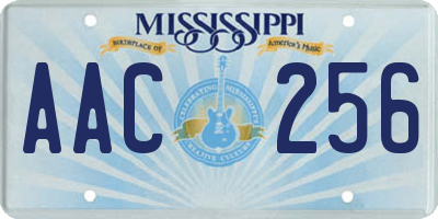 MS license plate AAC256