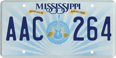 MS license plate AAC264