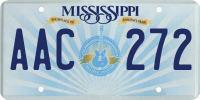 MS license plate AAC272
