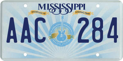 MS license plate AAC284