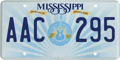MS license plate AAC295