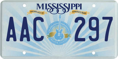 MS license plate AAC297