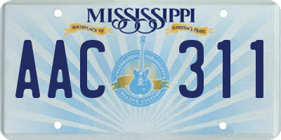 MS license plate AAC311
