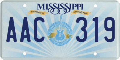 MS license plate AAC319