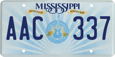 MS license plate AAC337
