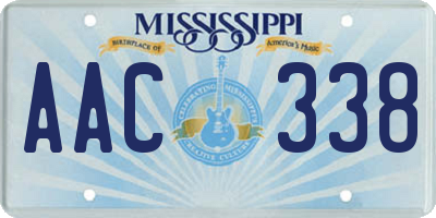 MS license plate AAC338