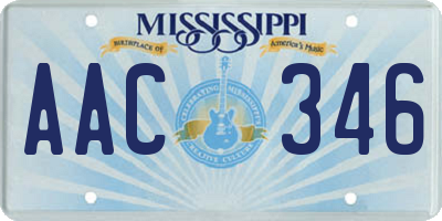 MS license plate AAC346