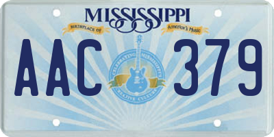 MS license plate AAC379