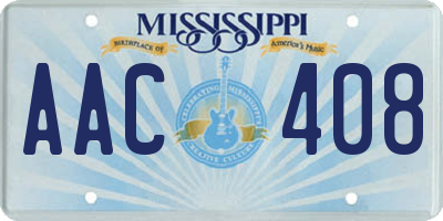 MS license plate AAC408