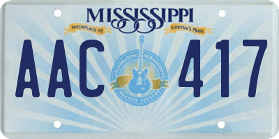 MS license plate AAC417