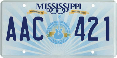 MS license plate AAC421