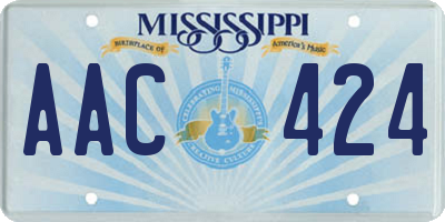 MS license plate AAC424