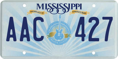 MS license plate AAC427