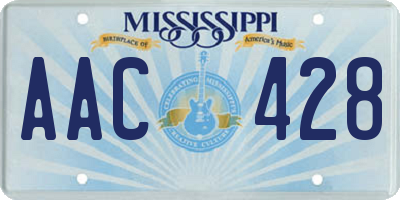 MS license plate AAC428