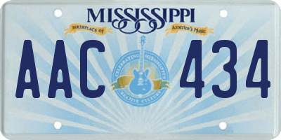 MS license plate AAC434