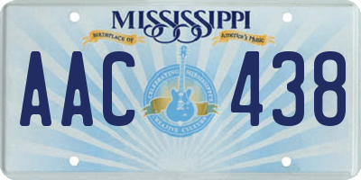 MS license plate AAC438