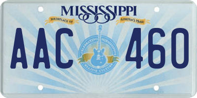 MS license plate AAC460