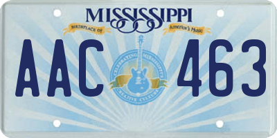 MS license plate AAC463