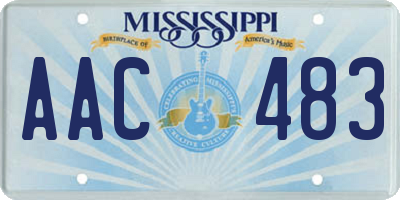 MS license plate AAC483