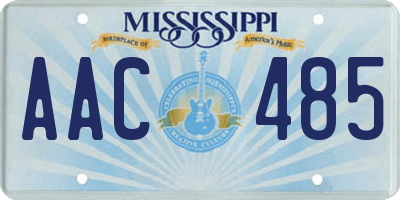 MS license plate AAC485